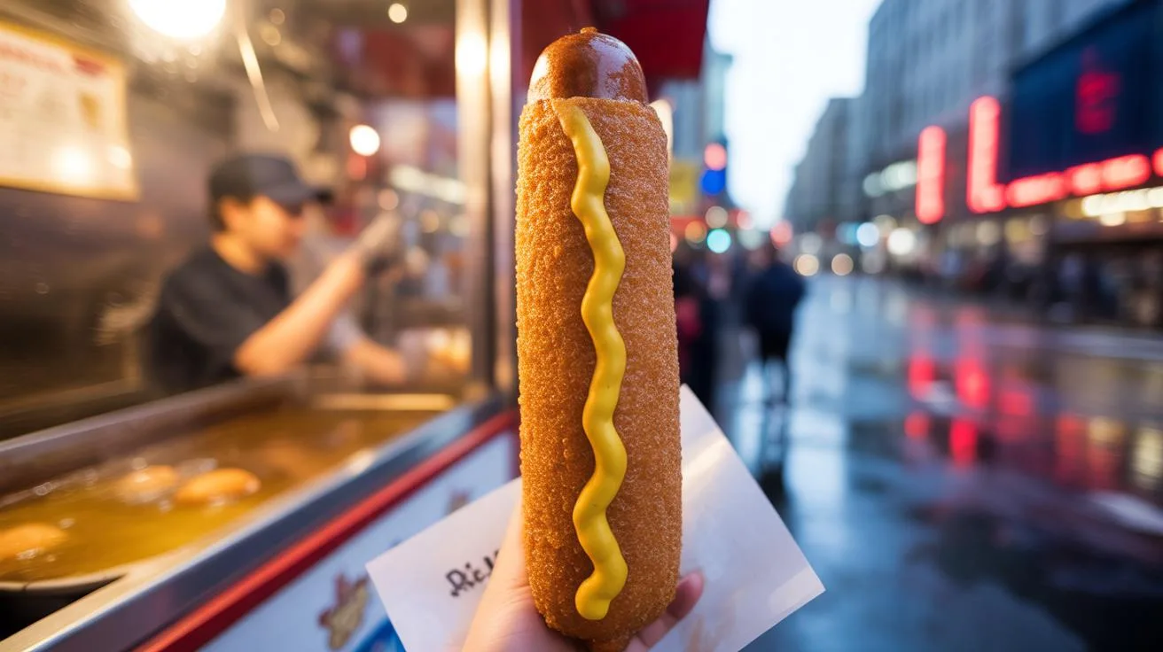 0122 1 a photograph of a towering corn dog its u20A5tC4QCO hqYnum24KA gR y 8zmQWut OSBDqbi0w